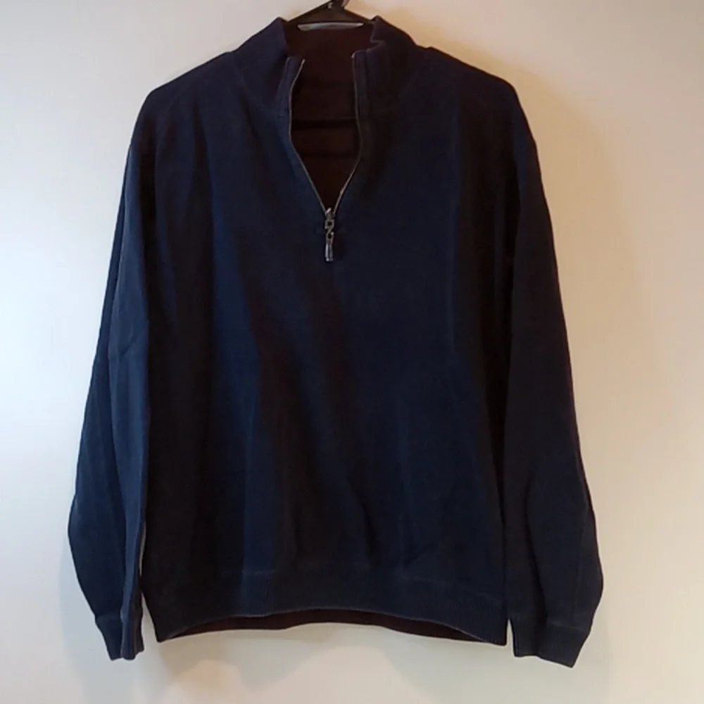 Tommy Bahama 1/4 Zip Reversible Pullover Sweater Men's Sz Med EUC NICE!